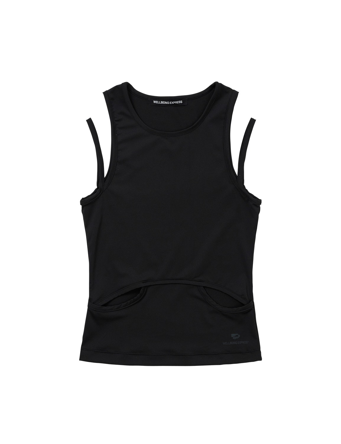 Cut-Out Sleeveless Black